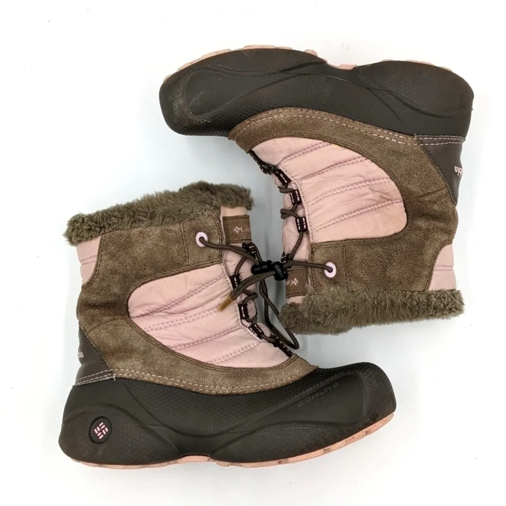 Columbia Lined Winter Snow Boots 3Y Youth